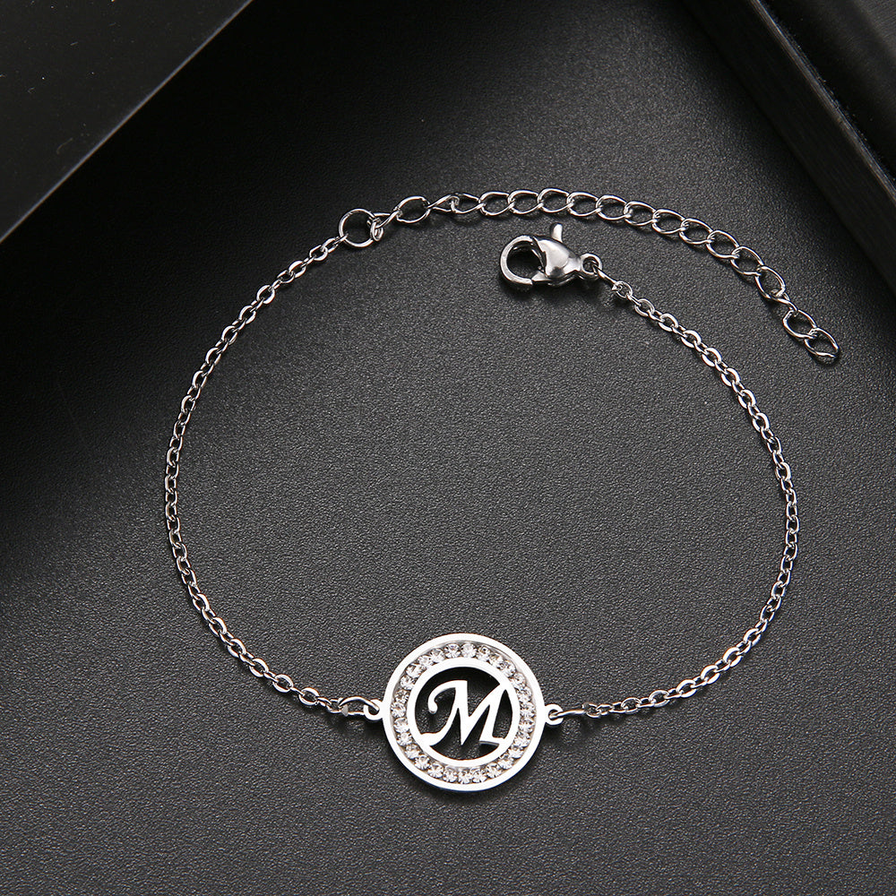 Pulseira com Inicial Cravejada - That Especial Letter