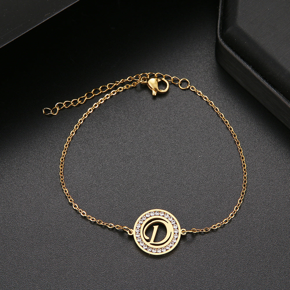 Pulseira com Inicial Cravejada - That Especial Letter