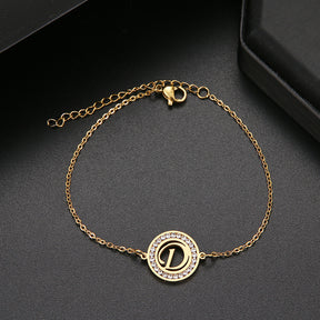 Pulseira com Inicial Cravejada - That Especial Letter