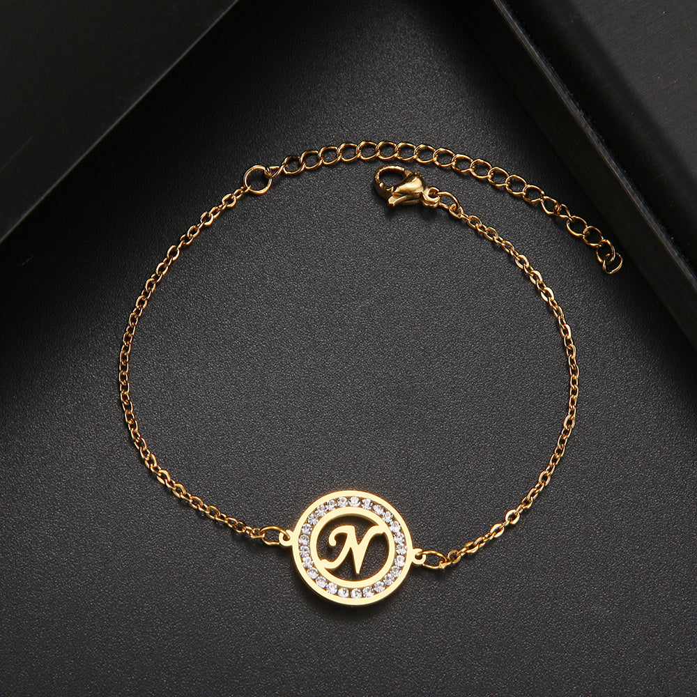 Pulseira com Inicial Cravejada - That Especial Letter