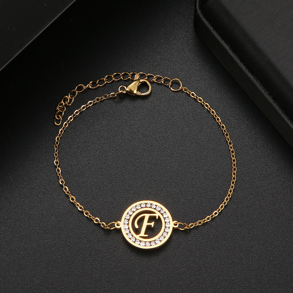 Pulseira com Inicial Cravejada - That Especial Letter