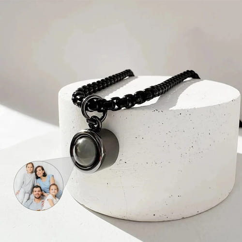 Conjunto Masculino: Pulseira e Colar Com Foto Personalizável - MensKit