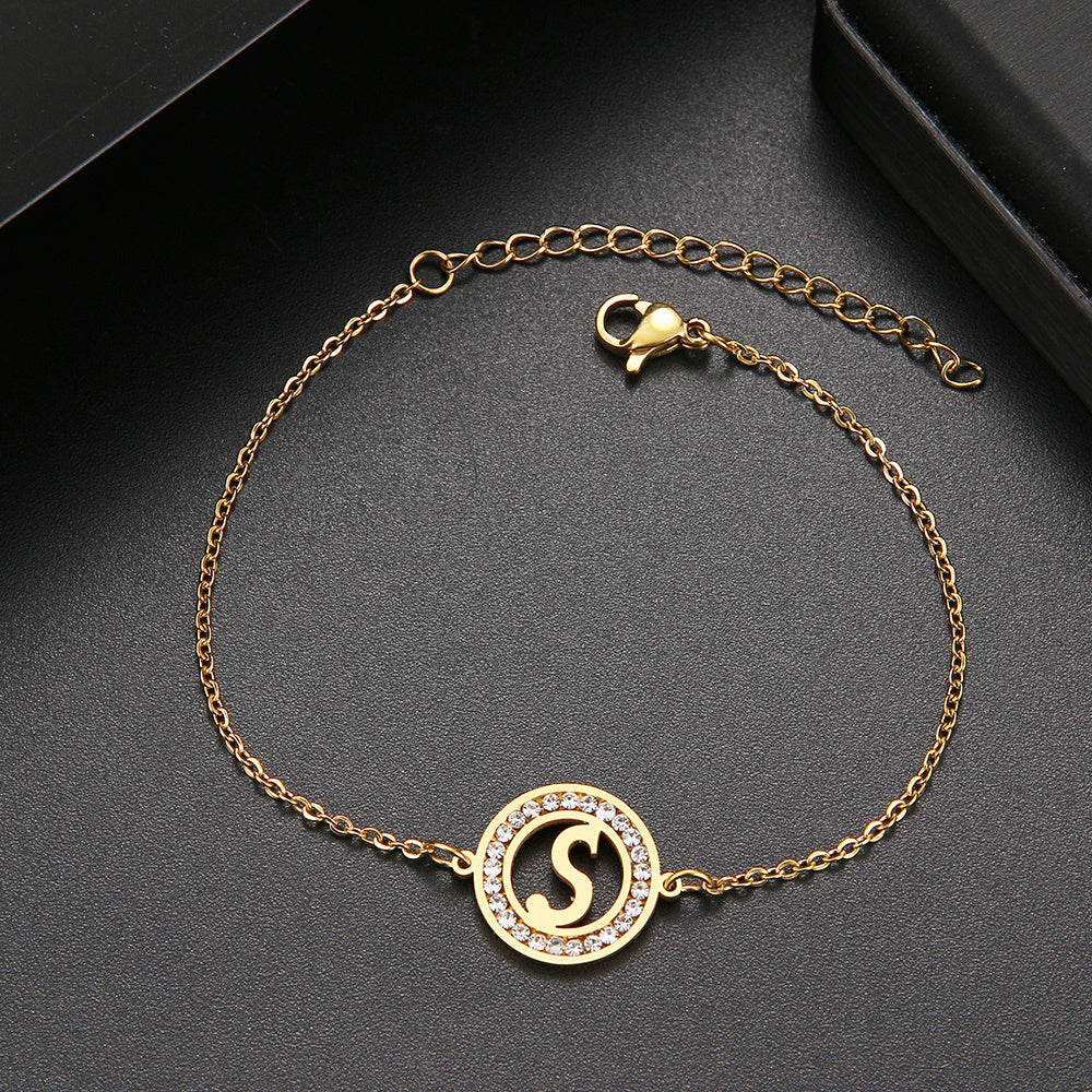 Pulseira com Inicial Cravejada - That Especial Letter