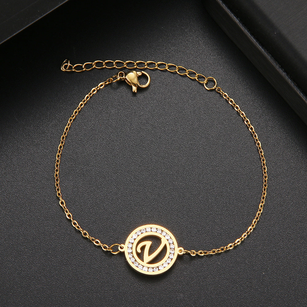 Pulseira com Inicial Cravejada - That Especial Letter