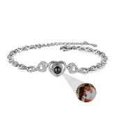 Pulseira de Prata Com Foto Personalizável - Memories On Your Pulse