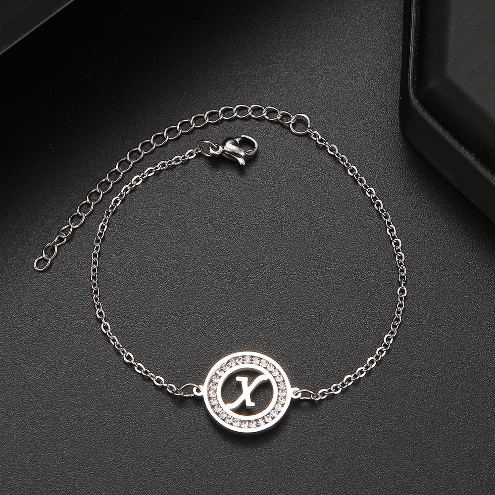 Pulseira com Inicial Cravejada - That Especial Letter