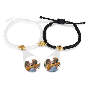 Conjunto Pulseira Magnética Com Foto Personalizável - You Complete My Heart