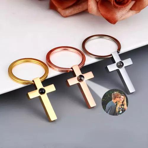 Chaveiro de Crucifixo - Com Foto Personalizável