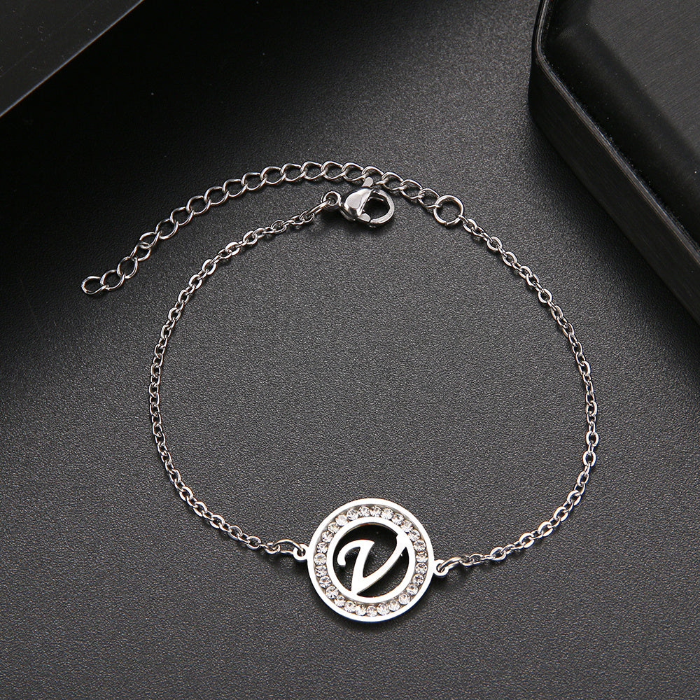 Pulseira com Inicial Cravejada - That Especial Letter