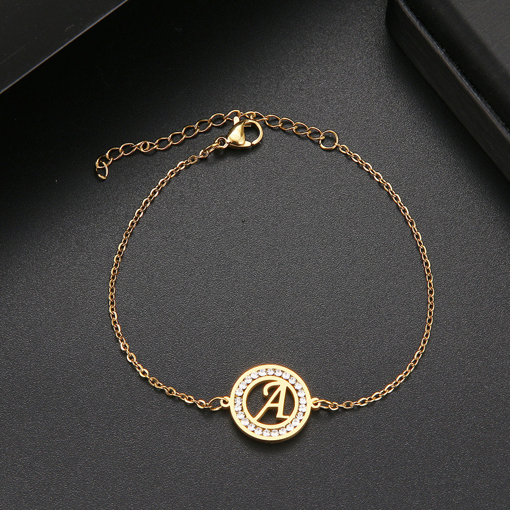 Pulseira com Inicial Cravejada - That Especial Letter