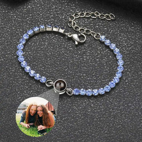 Pulseira Cubica Com Foto Personalizável - Love Stones