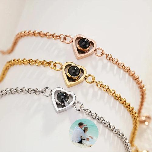 Pulseira Corrente Simples Com Foto Personalizável - Chains of Love