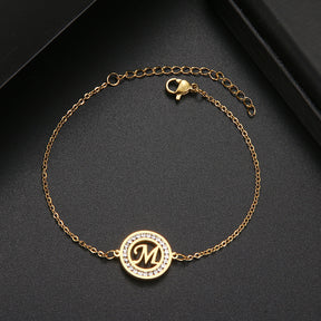 Pulseira com Inicial Cravejada - That Especial Letter