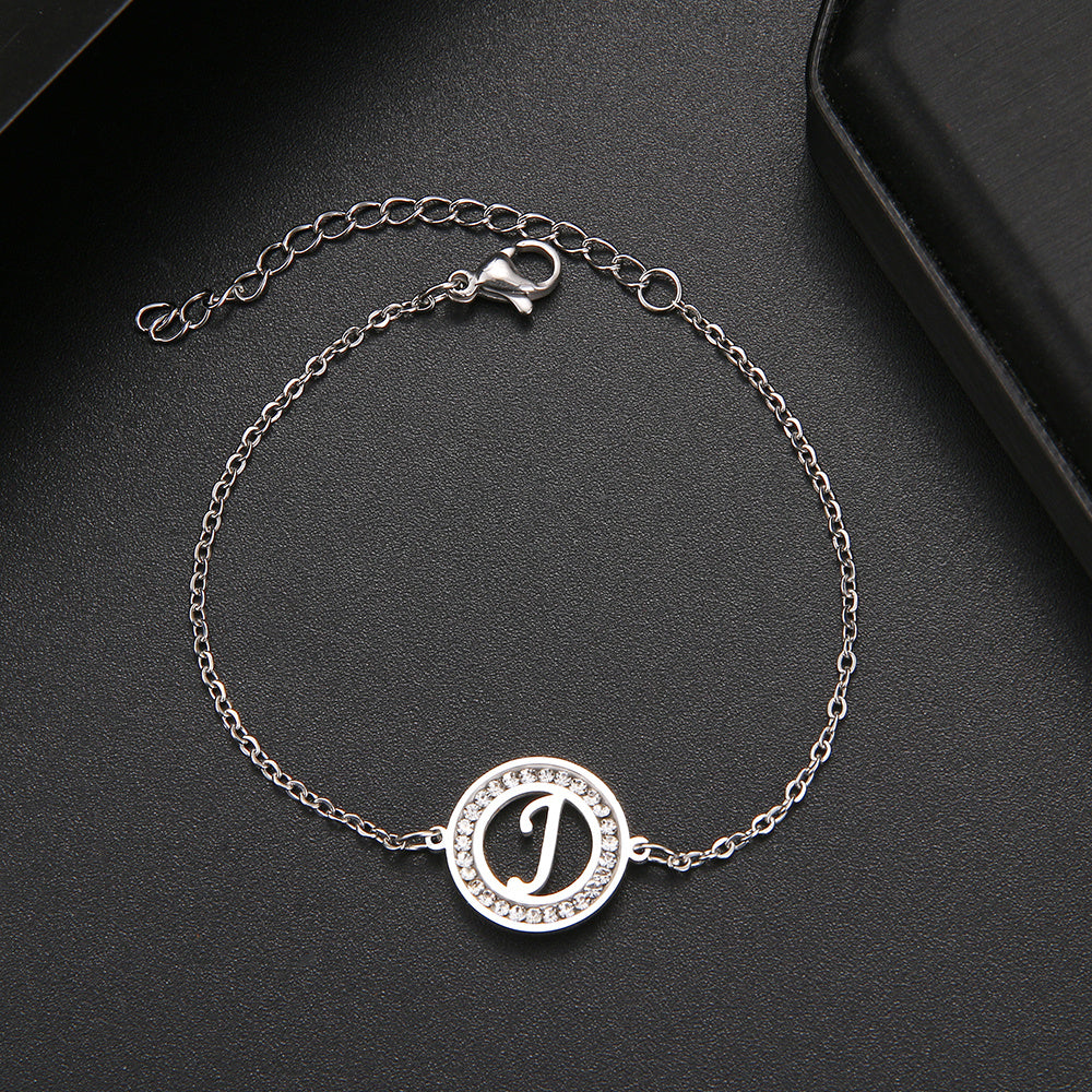 Pulseira com Inicial Cravejada - That Especial Letter