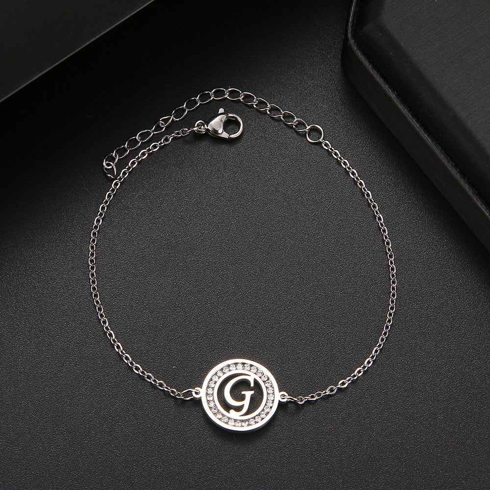 Pulseira com Inicial Cravejada - That Especial Letter