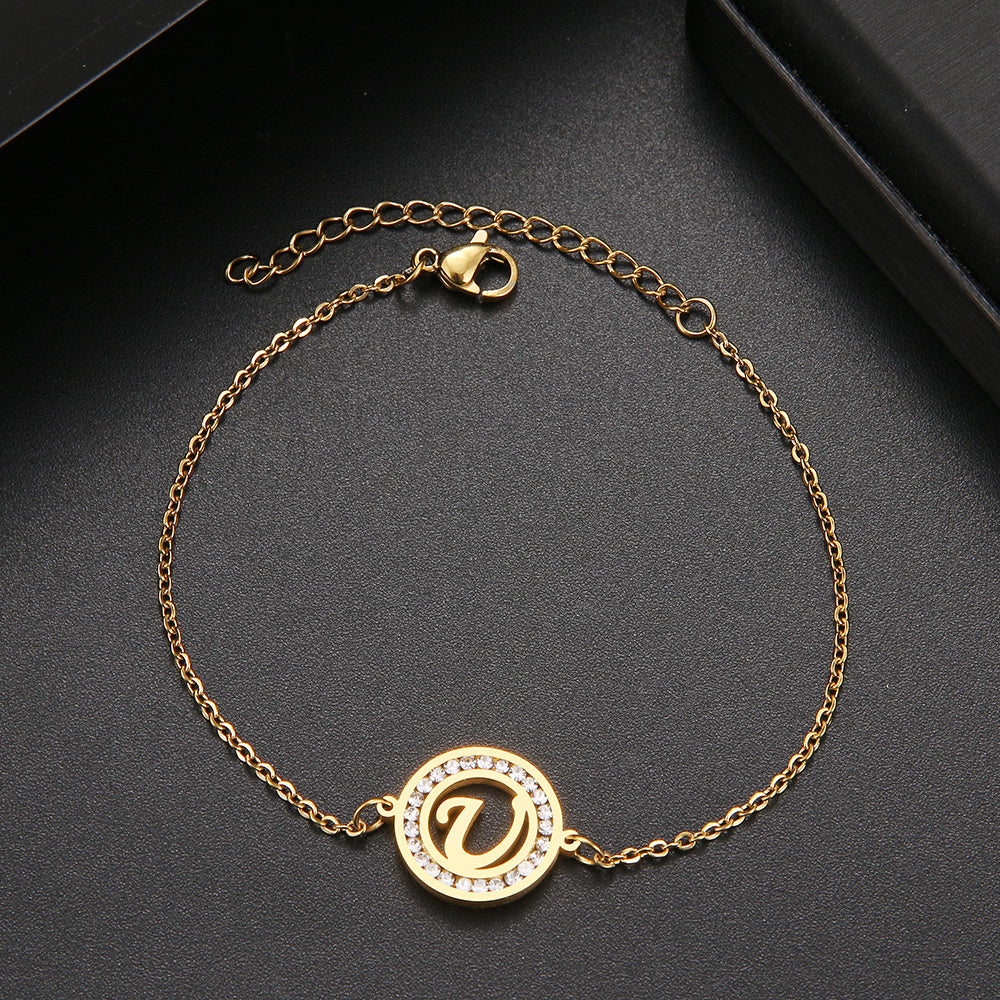 Pulseira com Inicial Cravejada - That Especial Letter