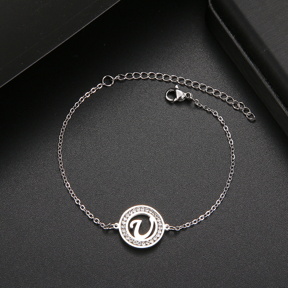 Pulseira com Inicial Cravejada - That Especial Letter