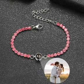 Pulseira Cubica Com Foto Personalizável - Love Stones