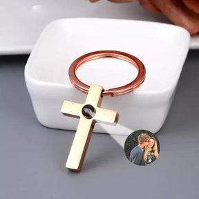 Chaveiro de Crucifixo - Com Foto Personalizável