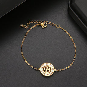 Pulseira com Inicial Cravejada - That Especial Letter