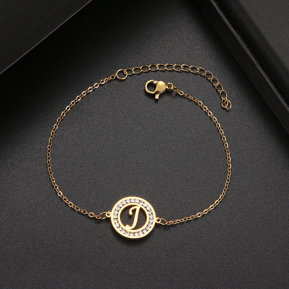 Pulseira com Inicial Cravejada - That Especial Letter