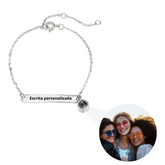 Pulseira Com Foto Personalizável + Escrita em Placa - Your Moments