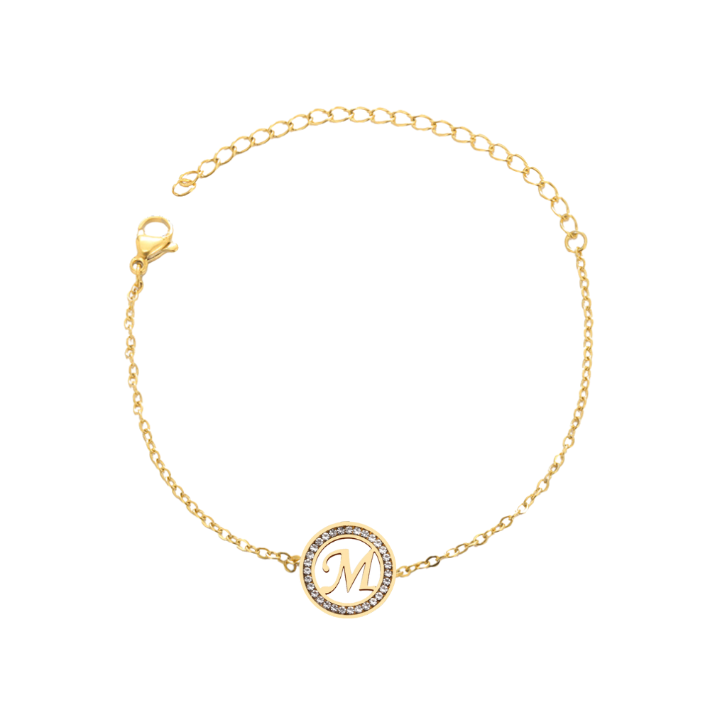 Pulseira com Inicial Cravejada - That Especial Letter