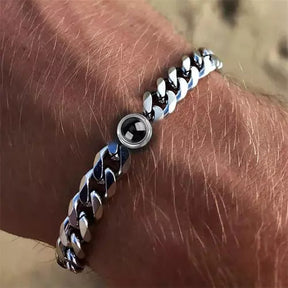 Pulseira Masculina Com Foto Personalizável - Pingo Eterno