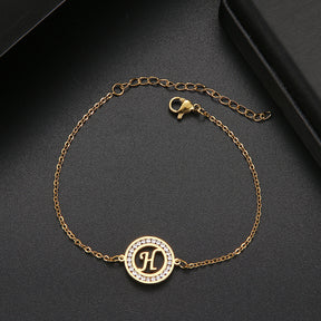 Pulseira com Inicial Cravejada - That Especial Letter