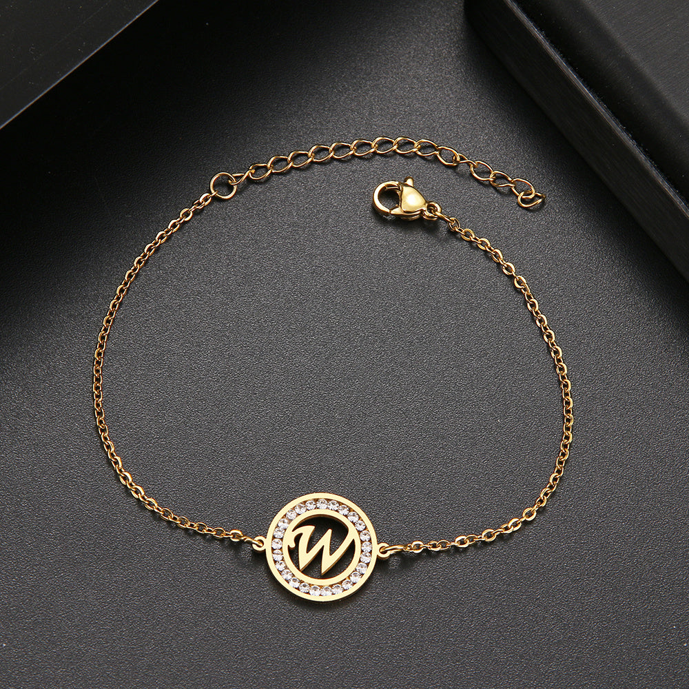 Pulseira com Inicial Cravejada - That Especial Letter