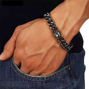 Pulseira Masculina Com Foto Personalizável - Pingo Eterno